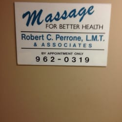 Massage For Better Health - The best massage I have every had. I have been seeing Robert Perone for nearly 23 years.