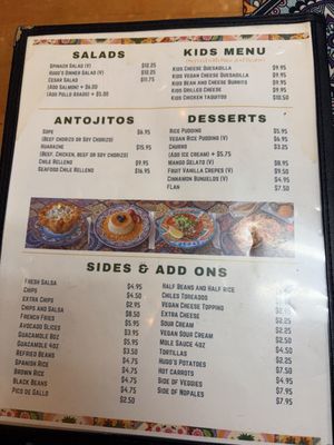 Menu photo 1 Hugo's Cocina San Diego, CA Menu photo 1 Hugo's Cocina San Diego, CA