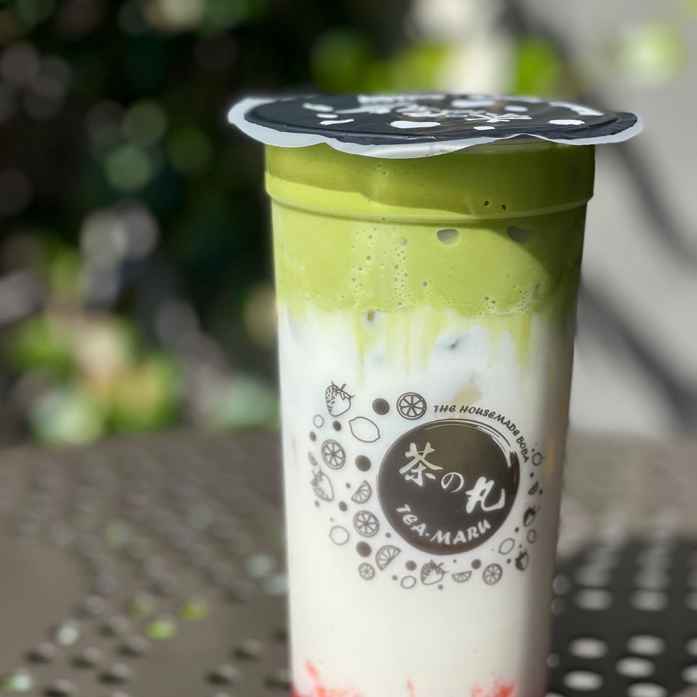 Tea Maru - Strawberry Fluffy Matcha - Bubble Tea Near Me - Irvine, California Tea Maru - Strawberry Fluffy Matcha - Bubble Tea Near Me - Irvine, California