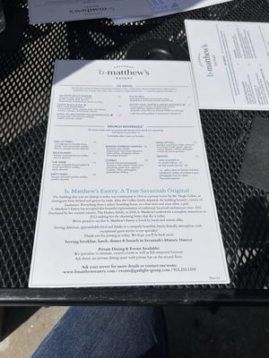 Menu photo 1 B Matthews Eatery Savannah, GA