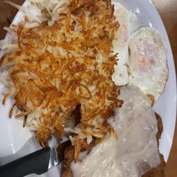 Country Style Fried Steak & Eggs