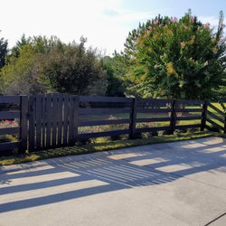 County Line Fence - New board fence with black wire and painted black!