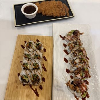 Sushi Love - salmon skin roll, katsu, and spider roll - Sushi Bars Near Me - Las Vegas, Nevada