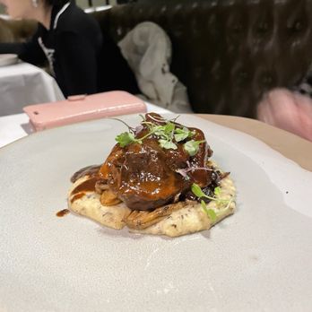 Acquafarina - Braised veal cheeks with truffled polenta - Italian Near Me - Vancouver, British Columbia