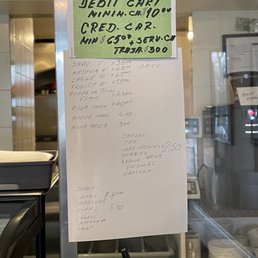 a sign in the window