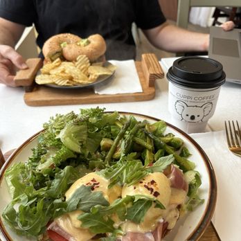 Cuppi Coffee - Avocado Benedict and matcha latte. - Coffee & Tea Near Me - Bristow, Virginia