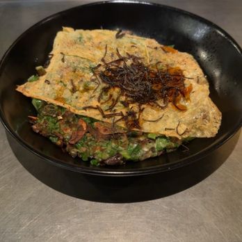 Gaijin - Scallion pancake with mushroom - Japanese Near Me - Chicago, Illinois Gaijin - Scallion pancake with mushroom - Japanese Near Me - Chicago, Illinois