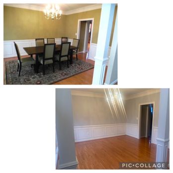 Pro Painting & Contracting - Dinning room before and after - Painters Near Me