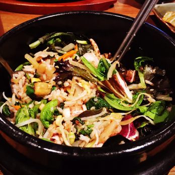 Soo Rah - Spicy Seafood bibimbap filled with fresh vegetables and bulgogi. Sooooo good! - Korean Near Me - Medford, Oregon Soo Rah - Spicy Seafood bibimbap filled with fresh vegetables and bulgogi. Sooooo good! - Korean Near Me - Medford, Oregon