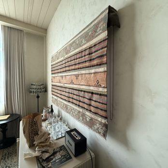 Soho House Austin - Hotel room - tv is covered and draped which you can adjust with a chain - Social Clubs Near Me - Austin, Texas Soho House Austin - Hotel room - tv is covered and draped which you can adjust with a chain - Social Clubs Near Me - Austin, Texas