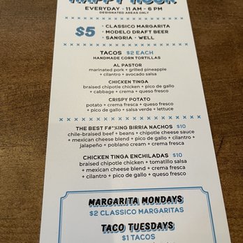 The Mexicano - HH menu every day from 11am-6pm - Mexican Near Me - Phoenix, Arizona