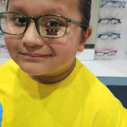 San Bernardino Eye Specialists - My son picking out his new glasses in his favorite color