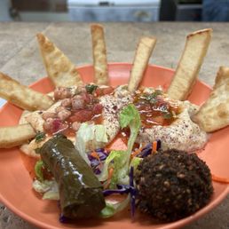 falafel, eggplant and pita fries