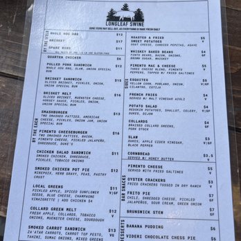 Longleaf Swine BBQ - Food menu - Southern Near Me - Raleigh, North Carolina
