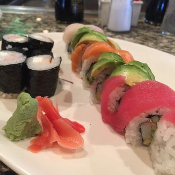 Kyodai Sushi Rock - Rainbow Roll + Philly Roll (side view) - Sushi Bars Near Me - Orange Park, Florida Kyodai Sushi Rock - Rainbow Roll + Philly Roll (side view) - Sushi Bars Near Me - Orange Park, Florida