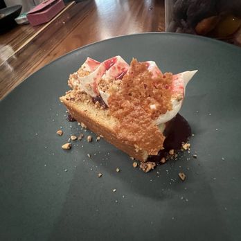 Threadfin Bistro - Chefs Dessert - Gran Marnier olive oil cake, tastes like a super light cheese cake but better! - Seafood Near Me - Honolulu, Hawaii