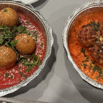 Rock City Pie and Ice - Arancini (left), Baked Meatballs (right) - Pizza Near Me - Broomfield, Colorado Rock City Pie and Ice - Arancini (left), Baked Meatballs (right) - Pizza Near Me - Broomfield, Colorado