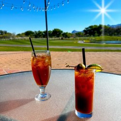 Stables Ranch Grille - Iced tea and a Bloody Mary