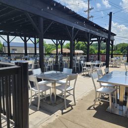 Covered patio seating Covered patio seating