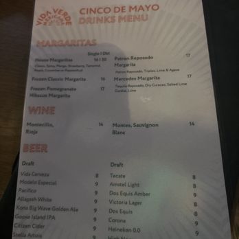 Vida Verde - cinco de mayo menu - Cocktail Bars Near Me - New York, New York Vida Verde - cinco de mayo menu - Cocktail Bars Near Me - New York, New York