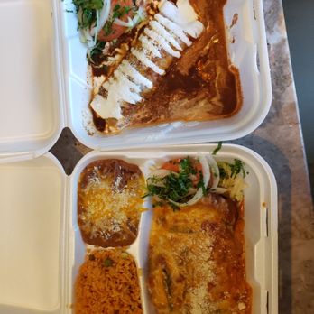 Don Meres Restaurant - a meal in a styrofoam container - Mexican Near Me - Lake Elsinore, California
