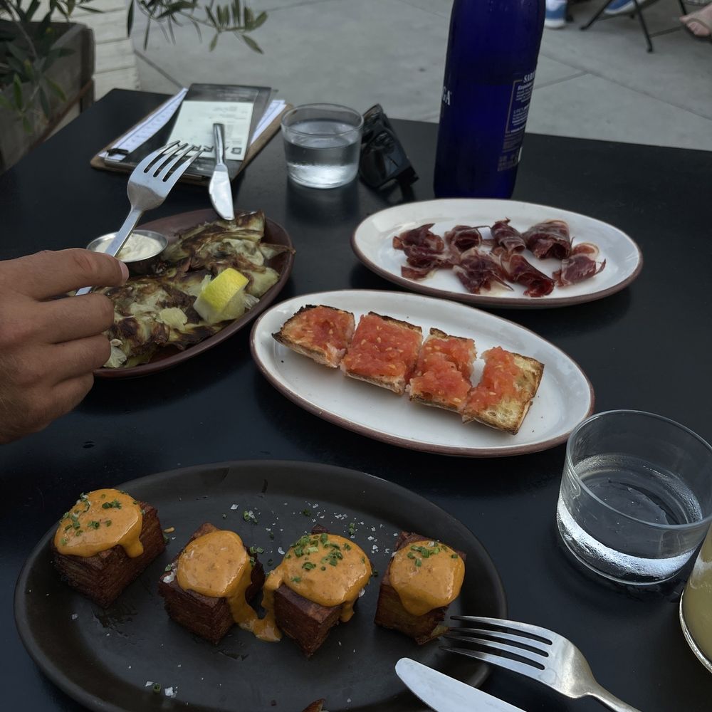Valentina - We ordered the Tomaquet con Iberico, Patatas Bravas, Alcachofa. - Seafood Near Me - Encinitas, California Valentina - We ordered the Tomaquet con Iberico, Patatas Bravas, Alcachofa. - Seafood Near Me - Encinitas, California