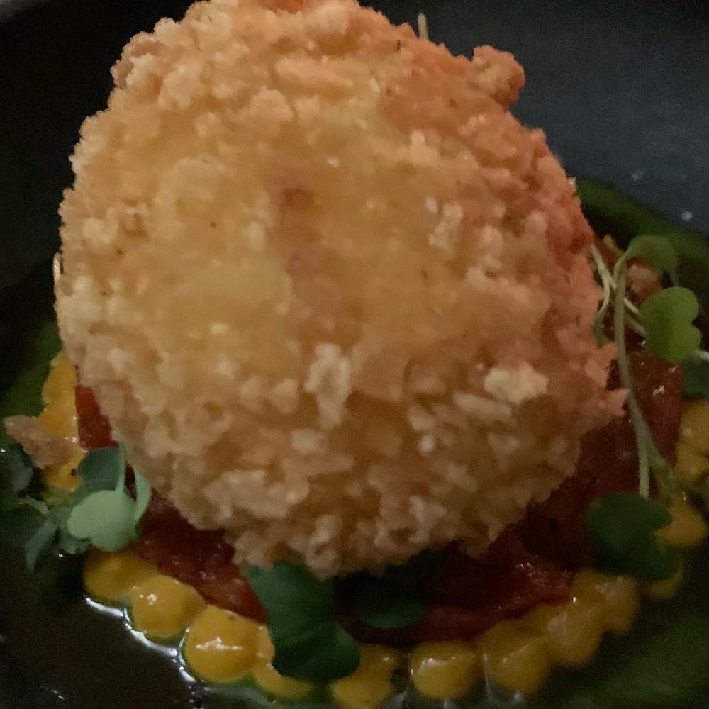 La Poule Noire - Delicious "fried egg" entree - French Near Me - Marseille, 13
