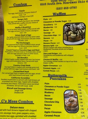 Menu photo 3 C's Waffles Boardman Youngstown, OH