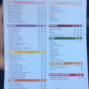 Kung Fu Tea - Menu - Bubble Tea Near Me - Webster, Texas Kung Fu Tea - Menu - Bubble Tea Near Me - Webster, Texas