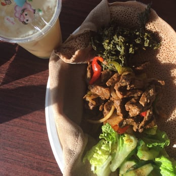 West Side Bazaar - Beef tibbs and mango bubble tea - Food Court Near Me - Buffalo, New York