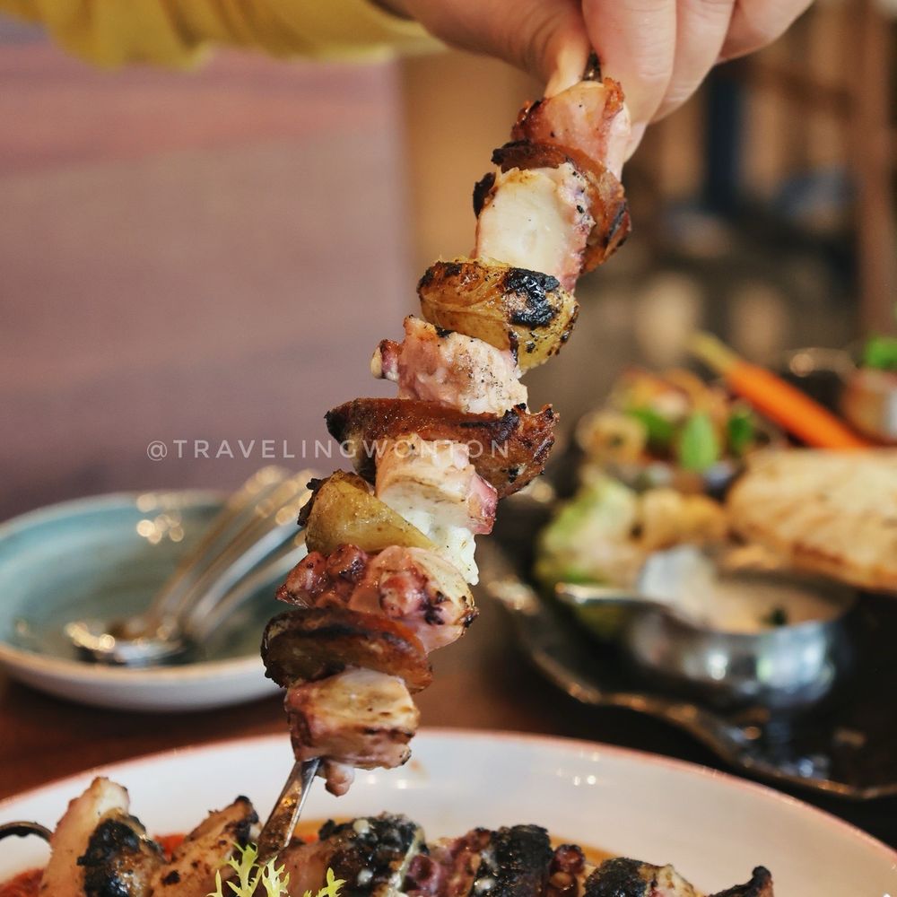 Alora Social - Octopus souvlaki - Mediterranean Near Me - San Ramon, California Alora Social - Octopus souvlaki - Mediterranean Near Me - San Ramon, California