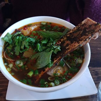 Ginger and Lemongrass - Spicy Lemongrass Pho. You can probably skip the bone marrow - Vietnamese Near Me - Whitestone, New York Ginger and Lemongrass - Spicy Lemongrass Pho. You can probably skip the bone marrow - Vietnamese Near Me - Whitestone, New York