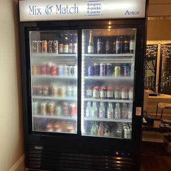 Bitter's Social House - a mix and match refrigerator - Cocktail Bars Near Me - Greensboro, North Carolina