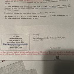 Perdue Brandon Fielder Collins & Mott - This is the bogus citation their sending to people.
