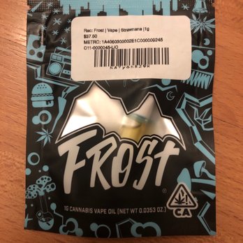 Varda - That frost is a one hitter quitter with that ceramic cartridge! I now know the extra work they went thru to keep my intake healthy. - Cannabis Dispensaries Near Me - Pasadena, California Varda - That frost is a one hitter quitter with that ceramic cartridge! I now know the extra work they went thru to keep my intake healthy. - Cannabis Dispensaries Near Me - Pasadena, California