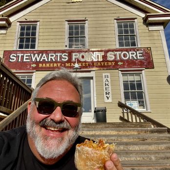 Stewarts Point Store - Happy me with my breakfast burrito w chorizo. My head is ever so slightly bigger than said burrito. - Bakeries Near Me - Stewarts Point, California