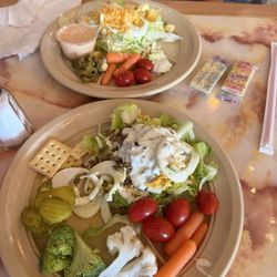 First trip to the salad bar! So many choices.