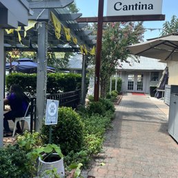Front entrance to outside patio area