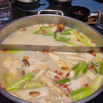 Happy Lamb Hot Pot - mushroom soup and original soup - Hot Pot Near Me - Seattle, Washington