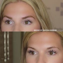 Sascha Jade Ink - 3D Microbladed Eyebrows before & after