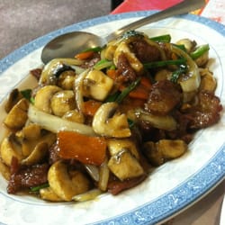 Green Tea Restaurant - Beef with mushroom and oyster sauce.
