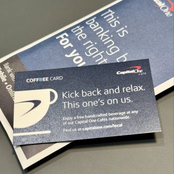 Capital One Café - 10.11.25 complimentary coffee card for next visit - Coffee & Tea Near Me - Roseville, California Capital One Café - 10.11.25 complimentary coffee card for next visit - Coffee & Tea Near Me - Roseville, California