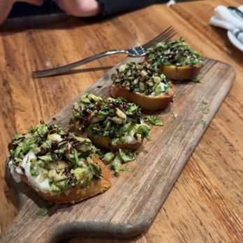 Café Mercato - Crostini with Brussels sprouts - Italian Near Me - Denver, Colorado