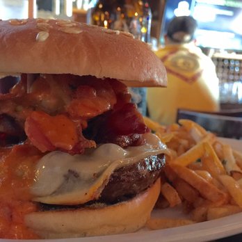 Encinitas Ale House - Surf and Turf burger add bacon. - Pubs Near Me - Encinitas, California Encinitas Ale House - Surf and Turf burger add bacon. - Pubs Near Me - Encinitas, California
