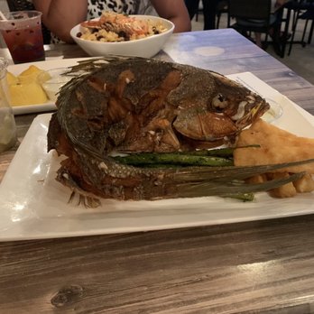 Skipper's Dockside - Whole fried snapper entree - Seafood Near Me - Key Largo, Florida