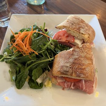 Lugano - Prosciutto panini with side salad - Italian Near Me - Greenwich, Connecticut