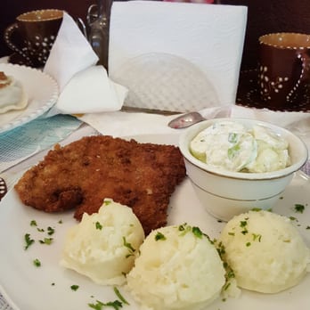 The Dinner House - Pork cutlet, mashed potatoes, and cucumber salad - Modern European Near Me - Philadelphia, Pennsylvania The Dinner House - Pork cutlet, mashed potatoes, and cucumber salad - Modern European Near Me - Philadelphia, Pennsylvania