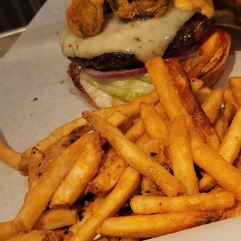 BJ's Restaurant & Brewhouse - Jalapeno burger - Pizza Near Me - Albuquerque, New Mexico