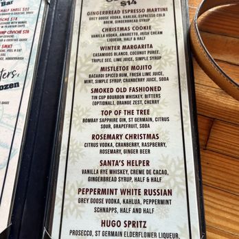 SkyBar at Edge Seafood - Specialty cocktails - Holiday edition - Seafood Near Me - Destin, Florida