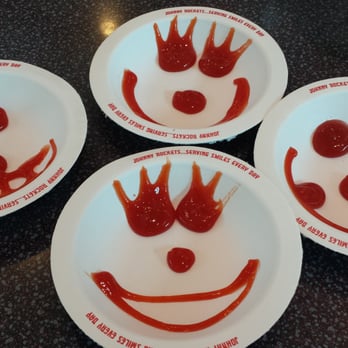 Johnny Rockets - Look at these cute faces Nathalie made for us!!! - Burgers Near Me - Orlando, Florida Johnny Rockets - Look at these cute faces Nathalie made for us!!! - Burgers Near Me - Orlando, Florida
